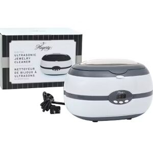 Digital Ultrasonic Jewelry Cleaner - White and Gray